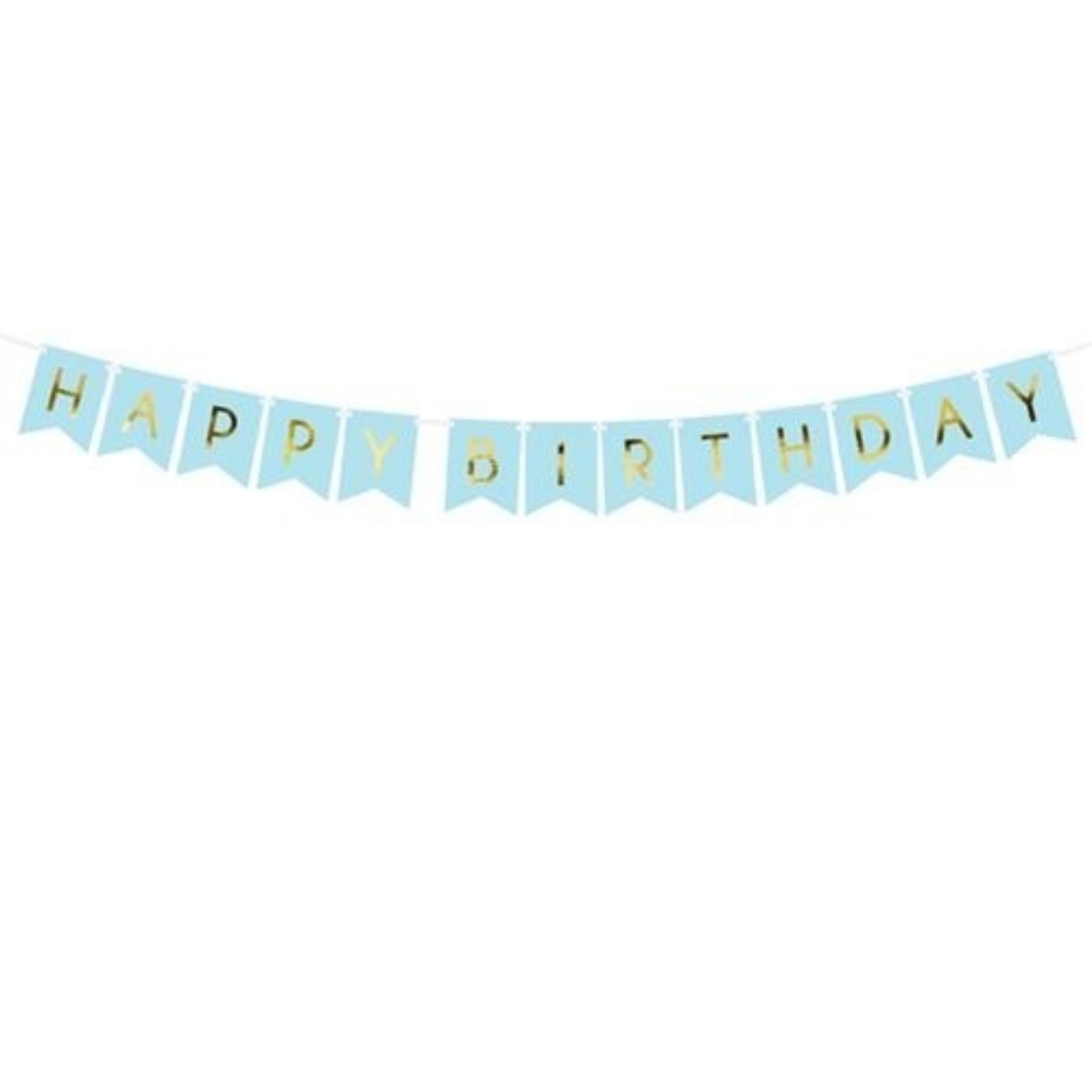Party nápis Happy Birthday vlaječky modré 175 cm