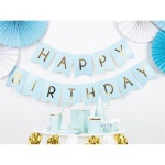 Obrázok z Party nápis Happy Birthday vlajočky modré 175 cm