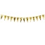 Obrázok z Vlaječková girlanda zlatá metalická 215 cm