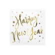 Obrázek Papírové ubrousky Happy New Year metalické