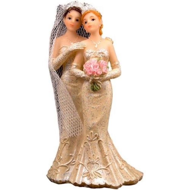 Obrázek z Svatební figurky na dort - lesbian couple 11 cm 