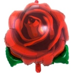 Obrázek z Foliový balonek červený květ růže 62 cm 