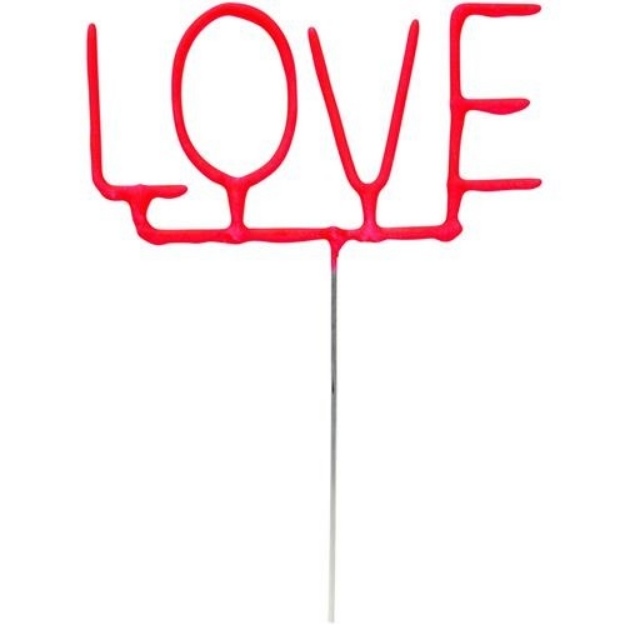 Obrázek z Ozdoba na dort - prskavka nápis LOVE 