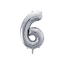 Obrázok z Foliová číslice - strieborná 6 - 86 cm 