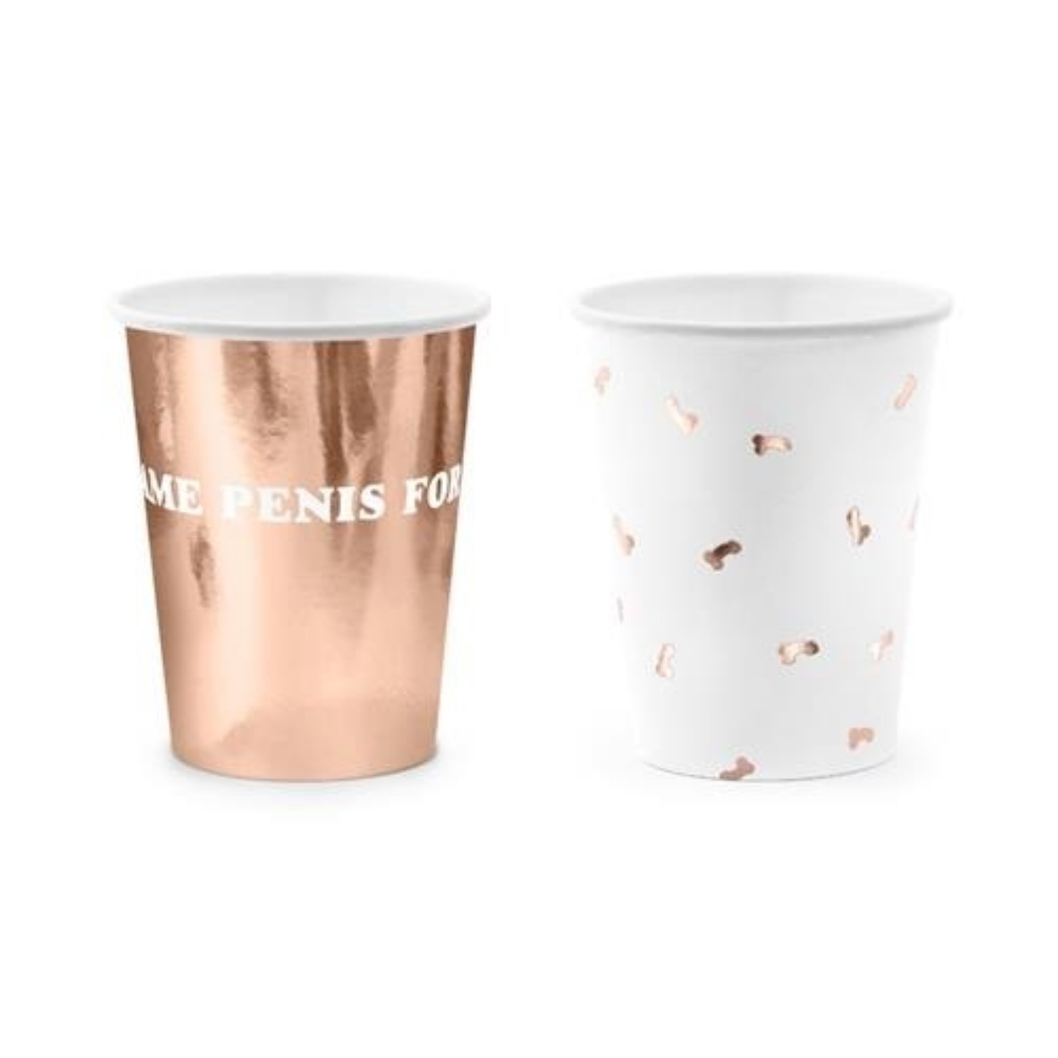 Levně Papírové kelímky penis 6 ks