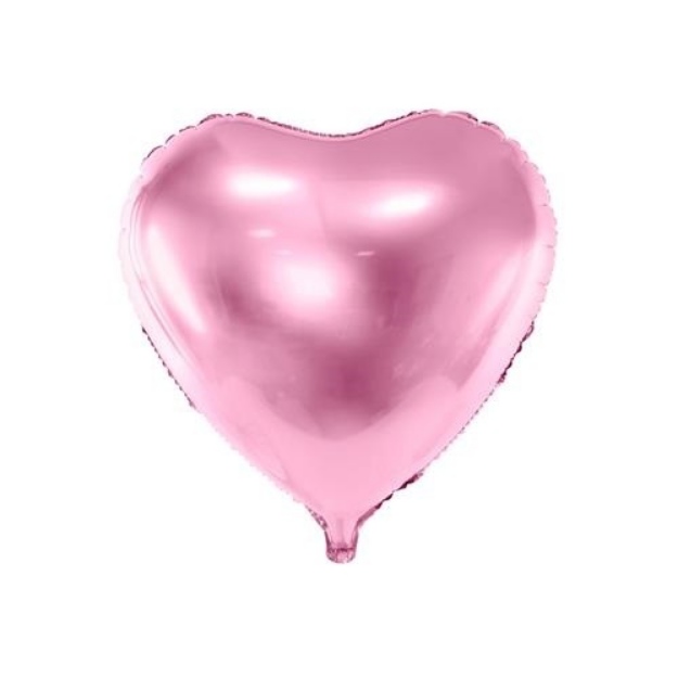 Obrázok z Fóliový balónik srdce svetlo ružové 61 cm 