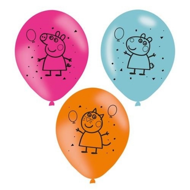 Obrázok z Latexové balóniky Prasiatko Peppa New - 6 ks