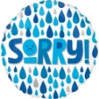 Obrázek Foliový balonek kapky - Sorry 43 cm