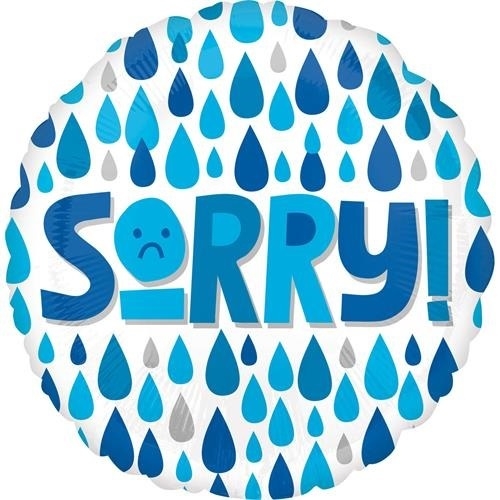 Levně Foliový balonek kapky - Sorry 43 cm