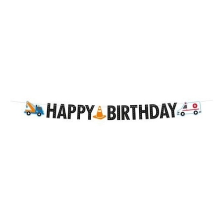 Picture of Party nápis Dopravní - Happy Birthday 180 cm
