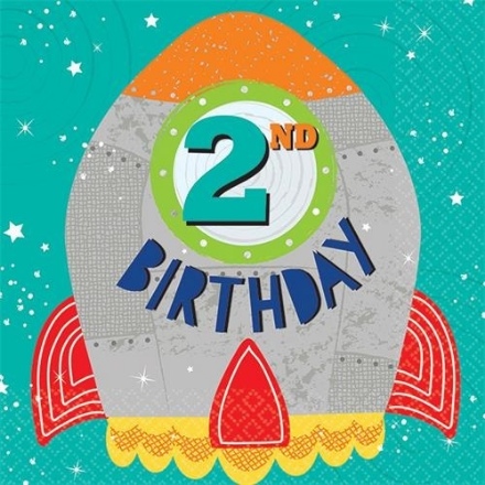 Obrázok z Papierové obrúsky Vesmír - 2nd birthday 16 ks