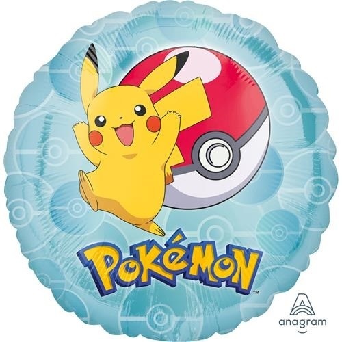 Fóliový balónik guľatý Pokemon 43 cm