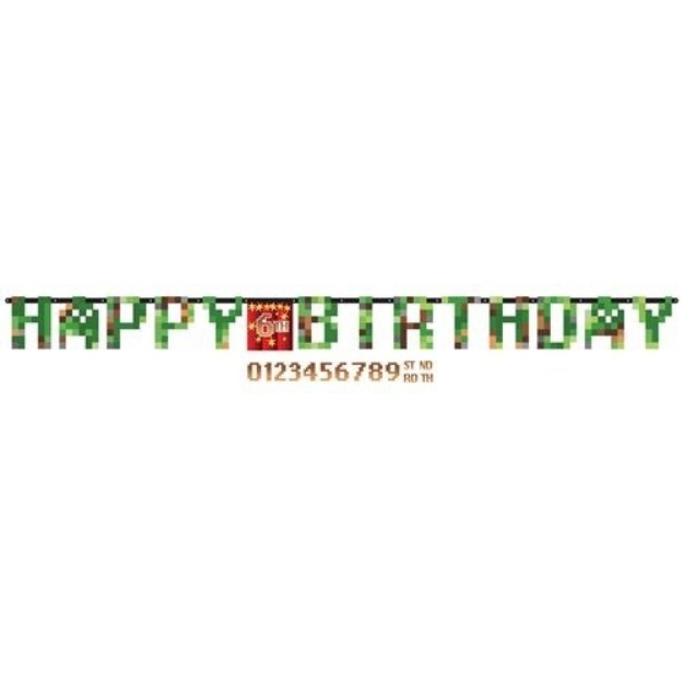 Obrázek z Narozeninový nápis Minecraft TNT Happy Birthday 320 cm 