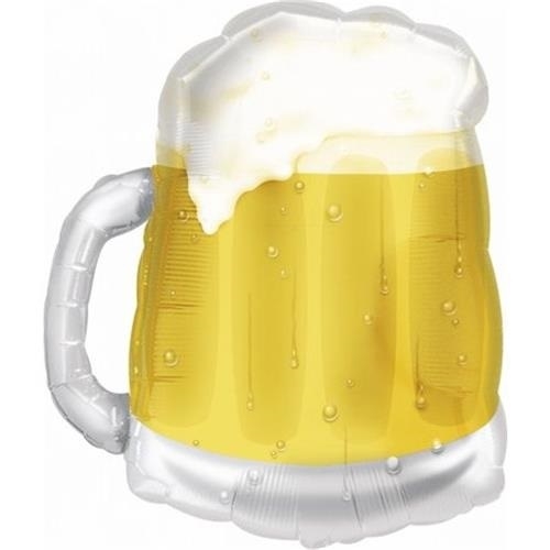 Levně Foliový balonek Pivo půllitr - průhledný 59 cm