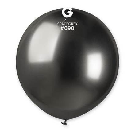 Obrázek Latexový balonek Gemar Chrom šedý 48 cm