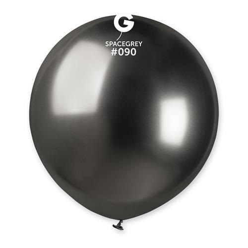 Levně Latexový balonek Gemar Chrom šedý 48 cm