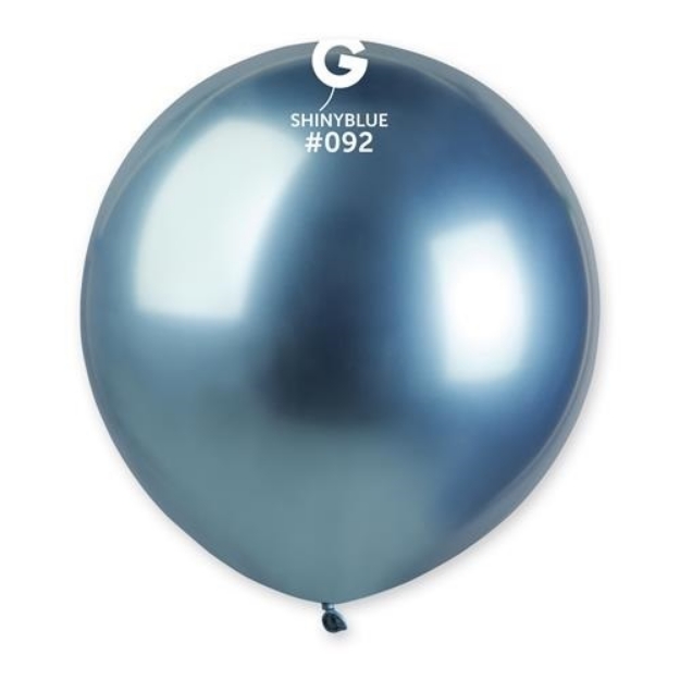 Obrázek Latexový balonek Gemar Chrom modrý 48 cm