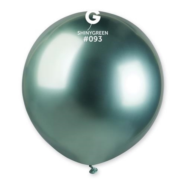Obrázok z Latexový balónik chrómový zelený 48 cm