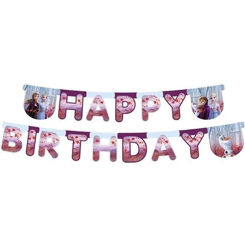 Levně Party nápis Frozen 2 - Happy Birthday 230 cm