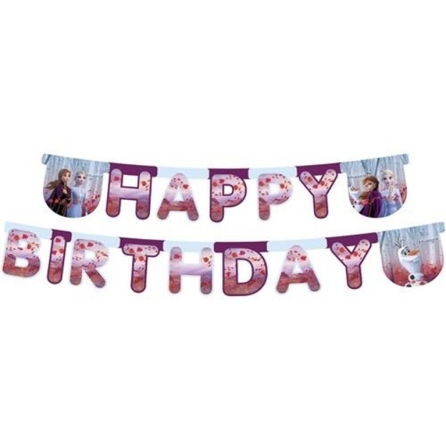 Obrázek z Party nápis Frozen 2 - Happy Birthday 230 cm 