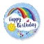Obrázok z Fóliový balónik Happy Birthday Dúha 45 cm - Nebalený