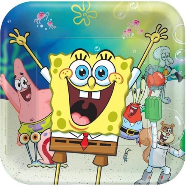 Obrázek z EKO Papírové talíře Sponge Bob New 23 cm - 8 ks 
