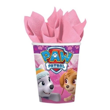Picture of Papírové kelímky Tlapková patrola Pink 8 ks