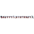 Obrázek Party nápis Happy Birthday Kouzelná beruška a černý kocour 200 x 15 cm