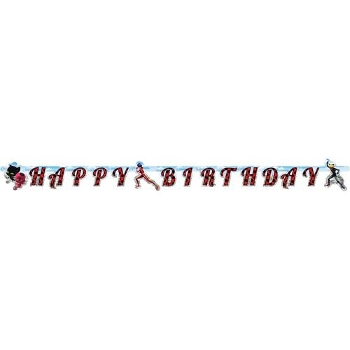 Levně Party nápis Happy Birthday Kouzelná beruška a černý kocour 200 x 15 cm