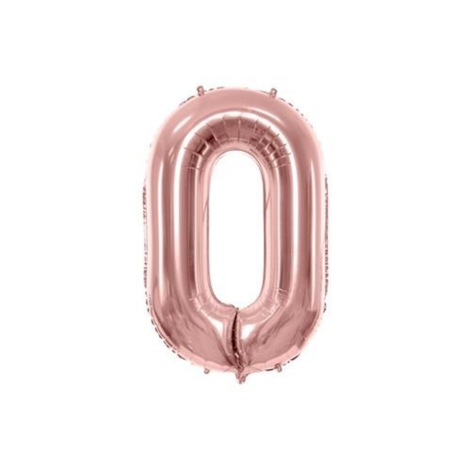 Levně Foliová číslice - rose gold 0 - 86 cm