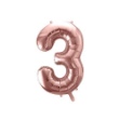 Obrázok z Foliová číslice - rose gold 3 - 86 cm