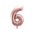 Obrázok z Foliová číslice - rose gold 6 - 86 cm