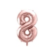 Obrázek Foliová číslice - rose gold 8 - 86 cm