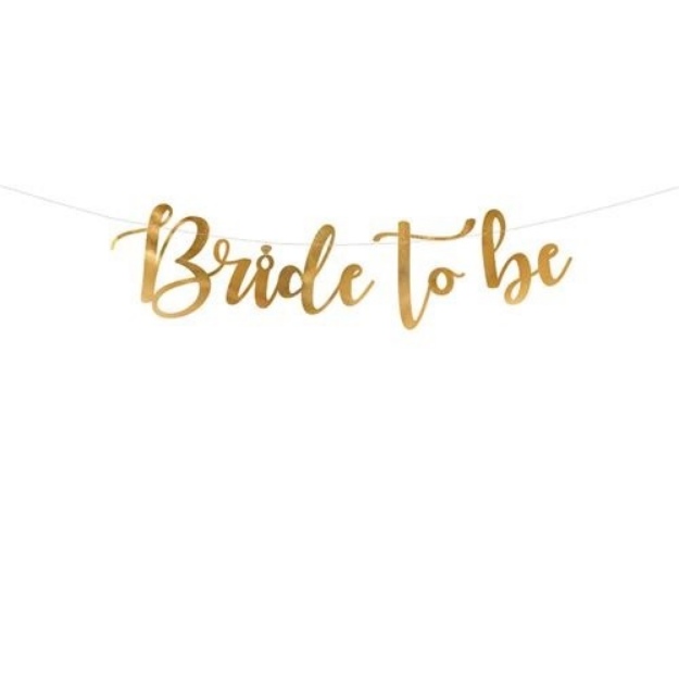 Obrázek z Party nápis Bride to be - zlatý 80 x 19 cm 