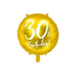 Obrázek z Foliový balonek zlatý - 30th Birthday - 45 cm 
