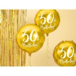 Obrázek z Foliový balonek zlatý - 50th Birthday - 45 cm 