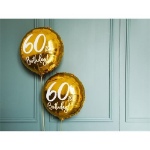 Obrázek z Foliový balonek zlatý - 60th Birthday - 45 cm 