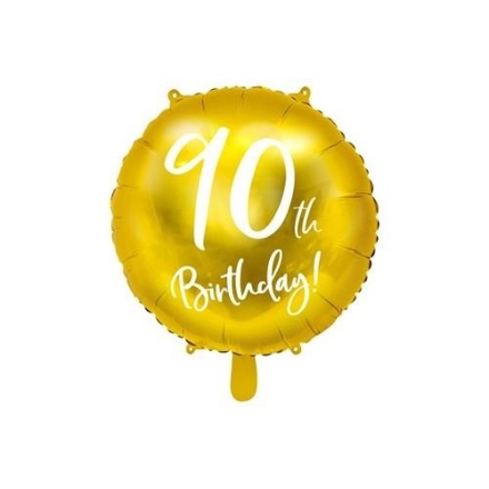 Picture of Foliový balonek zlatý - 90th Birthday - 45 cm
