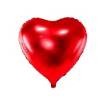 Obrázok z Fóliový balónik srdce červené 45 cm - balený 