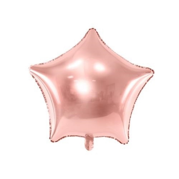 Obrázek z Foliový balonek hvězda rose gold 48 cm - balené 