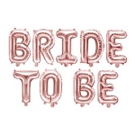 Obrázek z Foliový nápis BRIDE TO BE v rose gold barvě 340 x 35 cm 