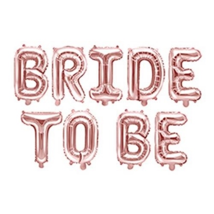 Obrázek Foliový nápis Bride To Be v rose gold barvě 340 x 35 cm