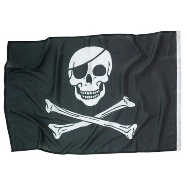 Obrázek z Pirátská vlajka černá 92 x 60 cm 