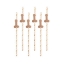 Obrázek Papírová party brčka s penisem 6 ks - rose gold