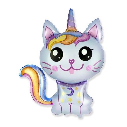 Levně Foliový balonek Kouzelná kočička - Catty Corn - 60 cm