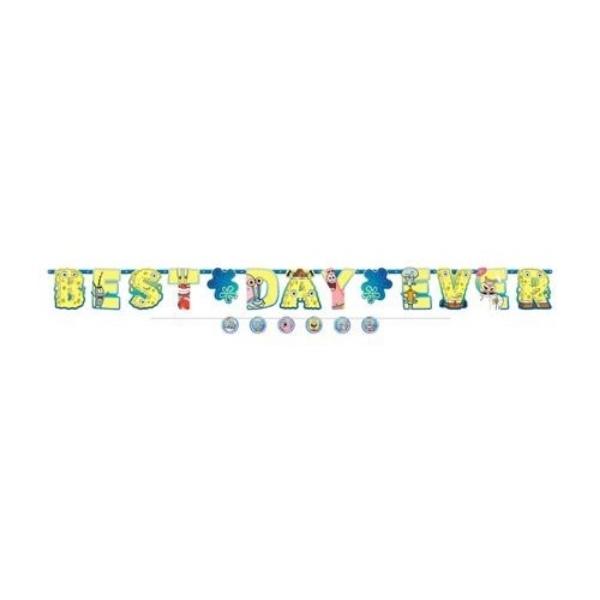 Party nápis Sponge Bob Best Day Ever 320 cm