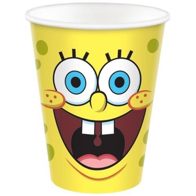 Obrázok z Papierové párty kelímky Sponge Bob 8 ks