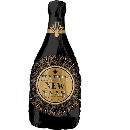 Picture of Foliový balonek Láhev sektu - Happy New Year Twenties 91 cm
