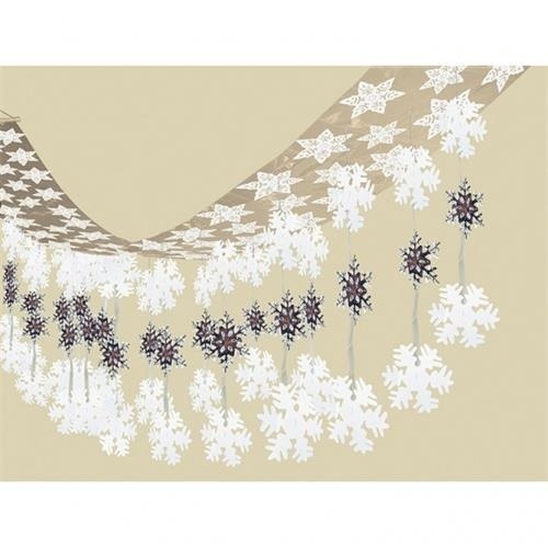 Levně Závěsná girlanda vločky Let it Snow 365 x 30 cm