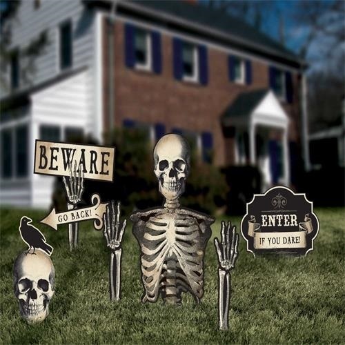 Halloweenska dekorácie kosti 9 - 50 cm - 6 ks